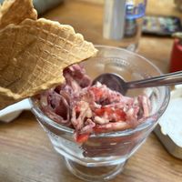 Delicious banana-strawberry flavored ice cream    at Cold Neron  in Istanbul