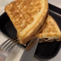 Waffles with chocolate (vegetarian) at Forever Cafe - 啡你寞属 in Segamat