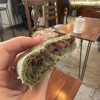 Mugwort with red bean filling #Veganuary at Joseon Snack - 조선스낵 in Busan