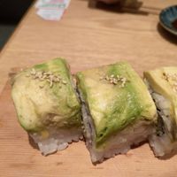Avocado and veggie roll at Itamae Sushi Shimbashi in Tokyo