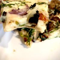 Trippy truffle pizza…check out that goodness!!!  at Serenity Pizza in Oshawa