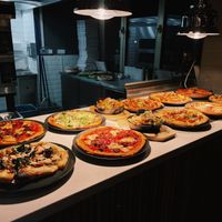 Pizzas ready to be served!  at Virtuous Pie in Cologne