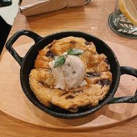 Skillet cookie with vanilla ice cream  at Virtuous Pie in Cologne