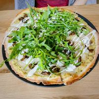 Fungi pizza #Veganuary at Virtuous Pie in Cologne