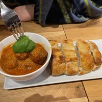 Amazing vegan meatballs  at Virtuous Pie in Cologne