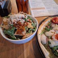 Salad next time without mock meat at Virtuous Pie in Cologne