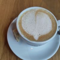 Oatmilk Cappuccino at Virtuous Pie in Cologne