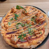 Gochujang cauliflower pizza at Virtuous Pie in Cologne