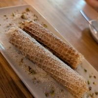 Lemon pistachio cannelloni at Virtuous Pie in Cologne