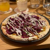 Döner Pizza, 7/10 points, nice but not wow at Virtuous Pie in Cologne
