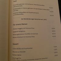 Karte, Sorbets vegan  at Deichkiste in Schoenberg