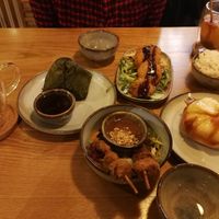 Pyramid dumpling, saté sticks, magic mushrooms, sweet savory bao at Chay Long Hasenheide in Berlin