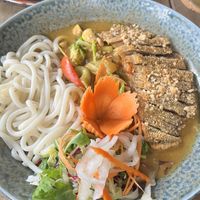 Udon mit Fake Duck & Erdnusssoße.  at Chay Long Hasenheide in Berlin