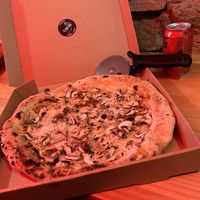 Funghi pizza  at El Vato Loco in Barcelona