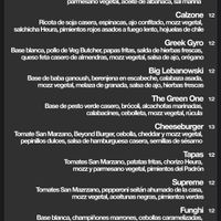 Menu  at El Vato Loco in Barcelona