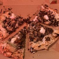 Funghi pizza  at El Vato Loco in Barcelona
