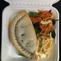 Vegan underdone pasty  at The Glass Box in Clevedon