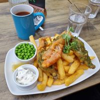 Banana blossom and chips at The Glass Box in Clevedon