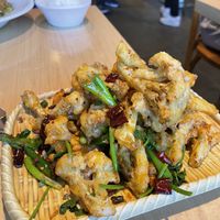 Dry fried spicy cauliflower   at Mama Chang in Fairfax