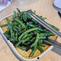 Green beans with pickled cabbage  at Mama Chang in Fairfax