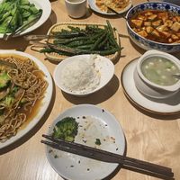 Tofu soup (they don’t sell this anymore but I loved it), mapo tofu, bok choy  at Mama Chang in Fairfax