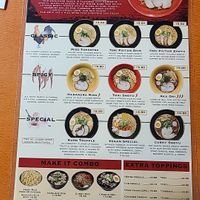 menu at Karami Ramen in San Diego