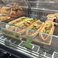 Vegan sandwich with Heüra  at BCN - Go Natural T2 in El Prat De Llobregat