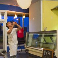 Pizza Tossing... at Trolley Stop Market in Memphis