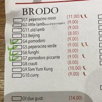 Broth choices  at Little Lamb Bernina in Milan