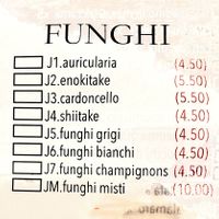 Mushroom choices  at Little Lamb Bernina in Milan