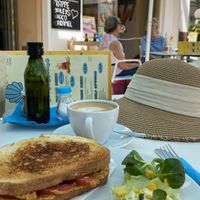 Grilled hummus sandwich without cheese  at Inita in Nerja