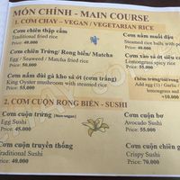 Menú   at Chay Corner  in Hoi An