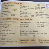 Menú   at Chay Corner  in Hoi An