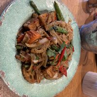 Drunken noodles with veg and tofu  at Rosa's Thai Cafe - Finsbury Park in North London