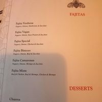 Menu at Wallen in Brussels