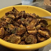 Fried balsamic Brussels sprouts  at devil's lettuce in Richmond