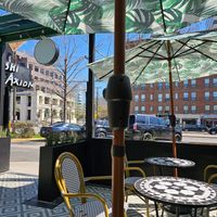 Photo of outdoor seating area. at Green Papaya in Dallas