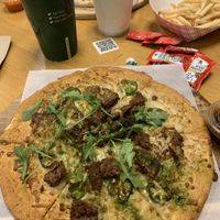 Green umami pizza  at Green Papaya in Dallas