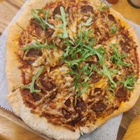 Pepperoni pizza at Green Papaya in Dallas