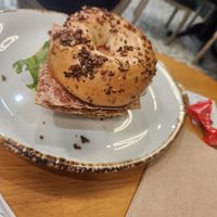 Breakfast bagel at Green Papaya in Dallas