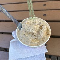Vegan pumpkin spice gelato   at Strawberry Field in Norfolk