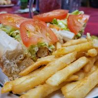 Vegan Buffalo chicken cheesesteak at The Jeddo Grill in Freeland