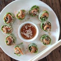 Broad Noodle Wrap at La Carotte Qui Rit in Surat Thani