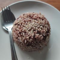Brown rice at La Carotte Qui Rit in Surat Thani