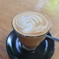 Almond latte at My Cafe in Griffith