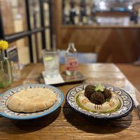 Humus and falafel with pita  at Indigo - Thong Sala in Koh Phangan
