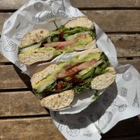 Vegan bagel   at NYC Bagel Deli in West End