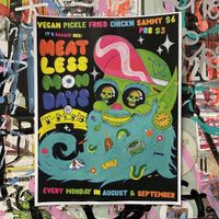 Meatless Monday flyer 💚  at Tattooed Mom in Philadelphia