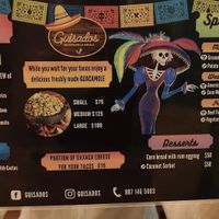 English menu  at Guisados in Cozumel