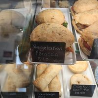 The manager said it was labelled vegetarian because the pesto they used used to have some non-vegan ingredient but they changed pestos recently and this is now a fully vegan option at Where is My Coffee in Wangaratta